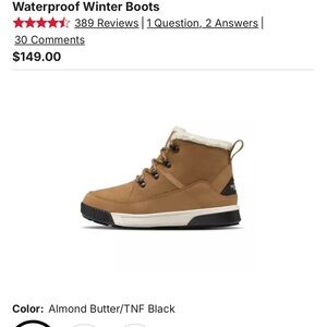 The North Face Almond Butter and Black Women's Boots